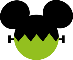 Mickey Zombie Line Tracing Svg Vector, Free Vectors File